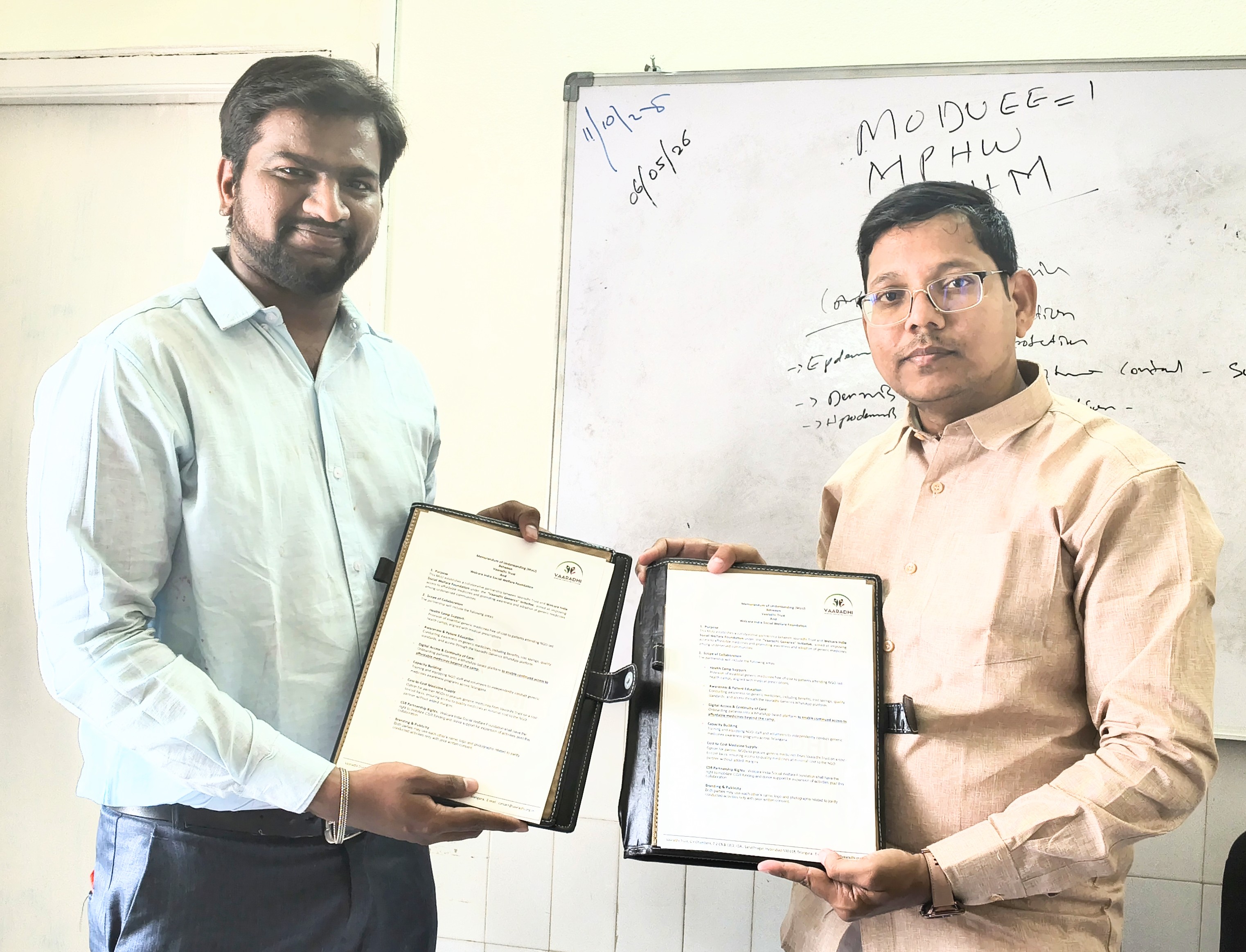 Vaaradhi Trust Signs MoU with Welcare India Social Welfare Foundation to Strengthen Affordable Healthcare